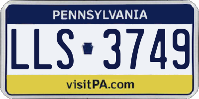PA license plate LLS3749