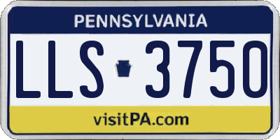 PA license plate LLS3750
