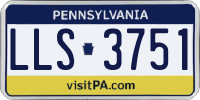 PA license plate LLS3751
