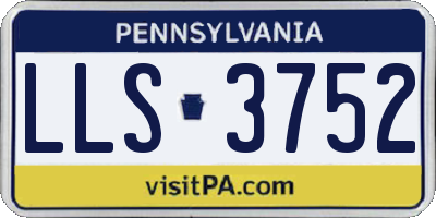 PA license plate LLS3752