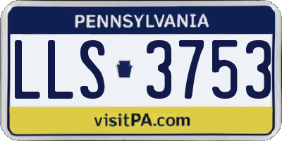 PA license plate LLS3753