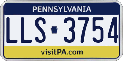PA license plate LLS3754