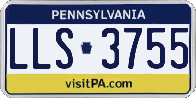 PA license plate LLS3755