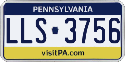 PA license plate LLS3756