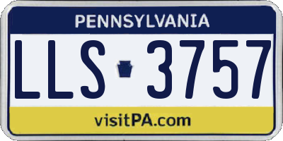 PA license plate LLS3757