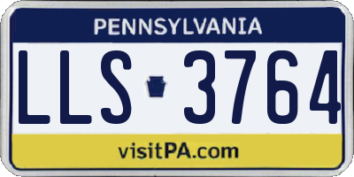 PA license plate LLS3764