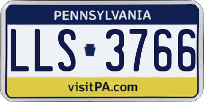 PA license plate LLS3766