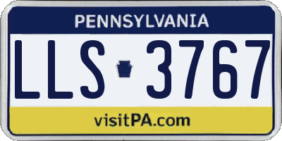 PA license plate LLS3767