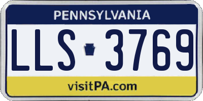 PA license plate LLS3769