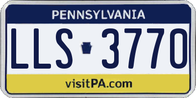 PA license plate LLS3770