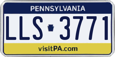 PA license plate LLS3771