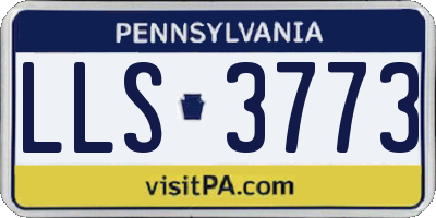 PA license plate LLS3773