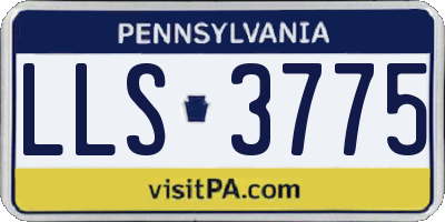 PA license plate LLS3775