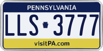 PA license plate LLS3777
