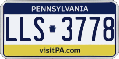 PA license plate LLS3778