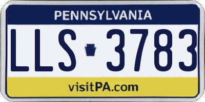 PA license plate LLS3783