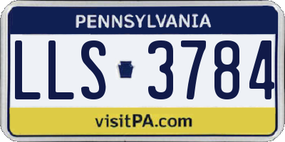 PA license plate LLS3784
