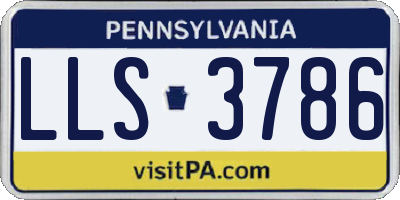 PA license plate LLS3786