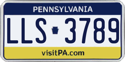 PA license plate LLS3789