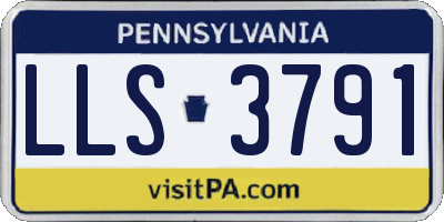 PA license plate LLS3791