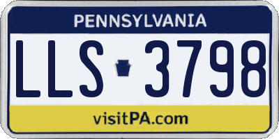 PA license plate LLS3798