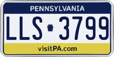 PA license plate LLS3799