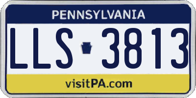 PA license plate LLS3813