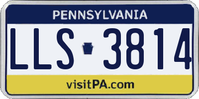 PA license plate LLS3814