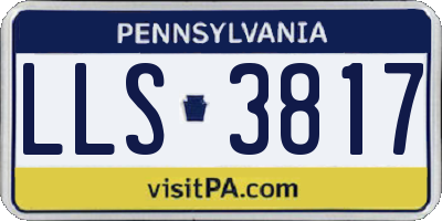 PA license plate LLS3817
