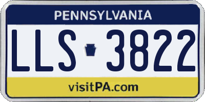 PA license plate LLS3822