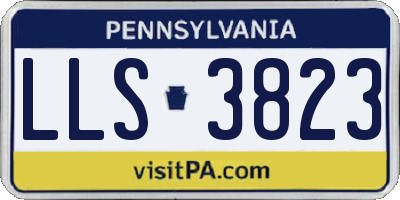 PA license plate LLS3823