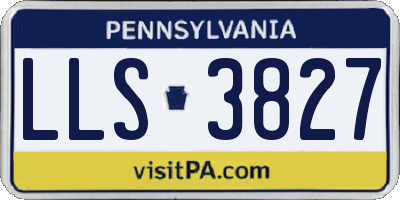 PA license plate LLS3827