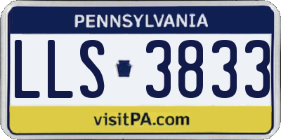 PA license plate LLS3833