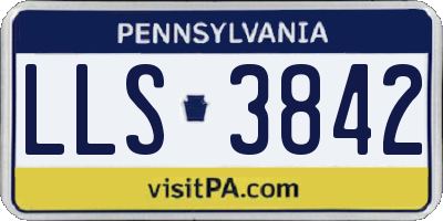 PA license plate LLS3842