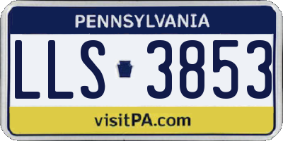 PA license plate LLS3853