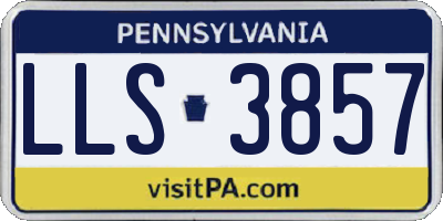PA license plate LLS3857