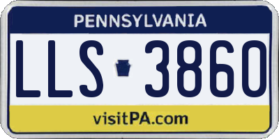 PA license plate LLS3860