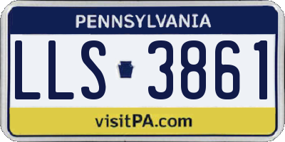 PA license plate LLS3861