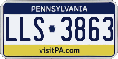 PA license plate LLS3863