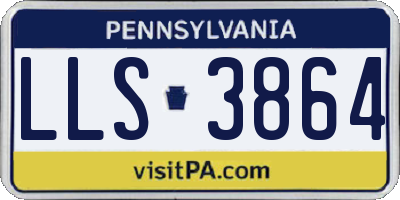 PA license plate LLS3864