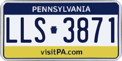 PA license plate LLS3871