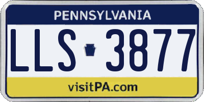 PA license plate LLS3877