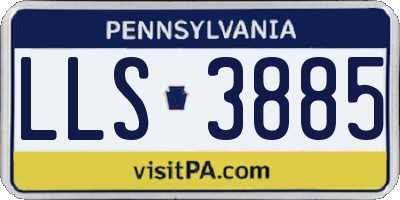 PA license plate LLS3885
