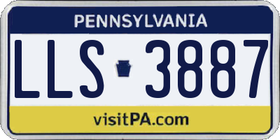 PA license plate LLS3887