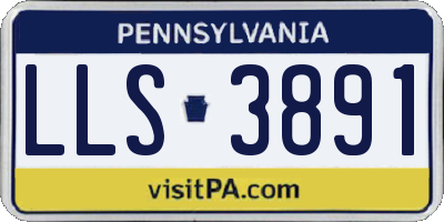 PA license plate LLS3891