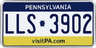 PA license plate LLS3902