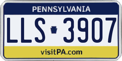 PA license plate LLS3907