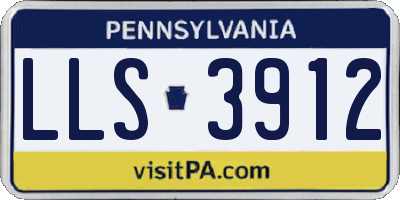 PA license plate LLS3912