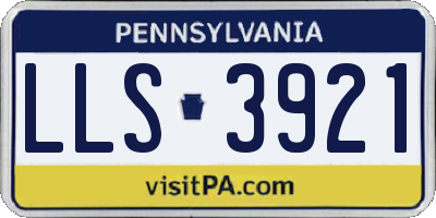 PA license plate LLS3921