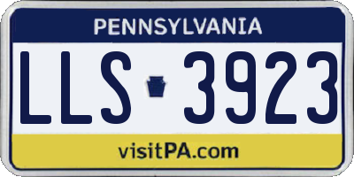 PA license plate LLS3923